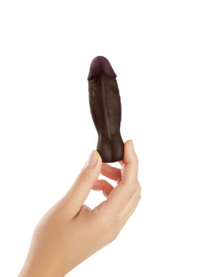 shaft model b 4.3 inch liquid silicone bullet vibrator mahogany