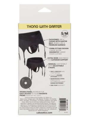 boundless thong with garter s/m black