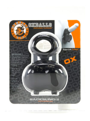sacksling 2, cocksling ballbag, black sacksling 2, cocksling ballbag, black