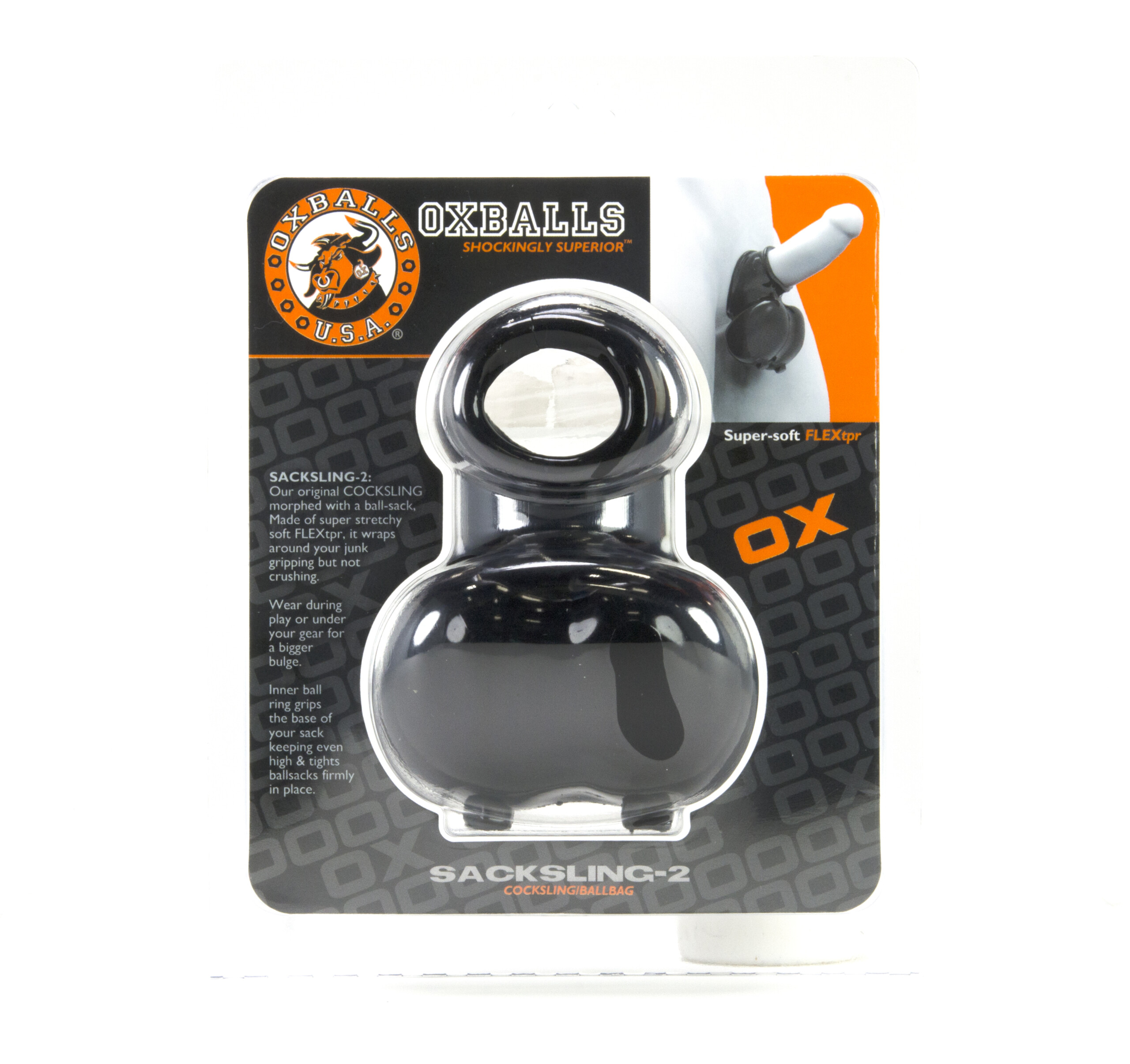 sacksling 2, cocksling ballbag, black