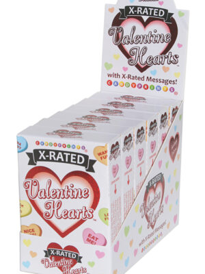 x rated valentine's heart candy 6 count display