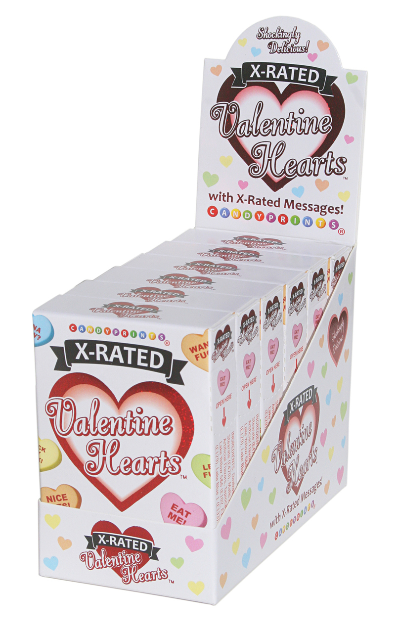 x rated valentine's heart candy 6 count display