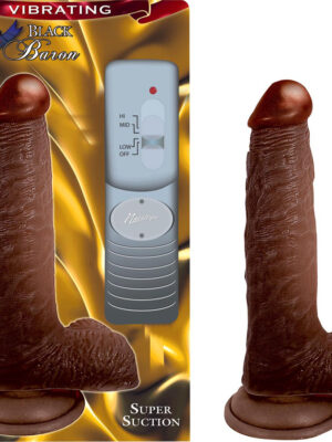 lifelike vibrating black baron 5''