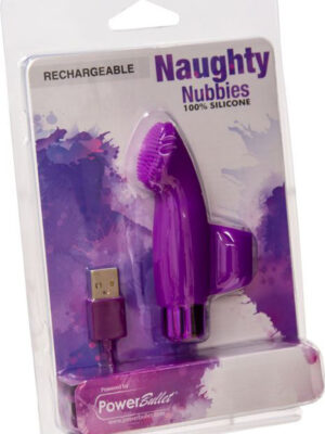 naughty nubbies rechargeable silicone massager purple