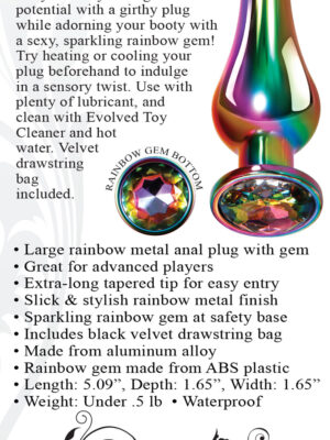 rainbow metal plug large rainbow metal plug large