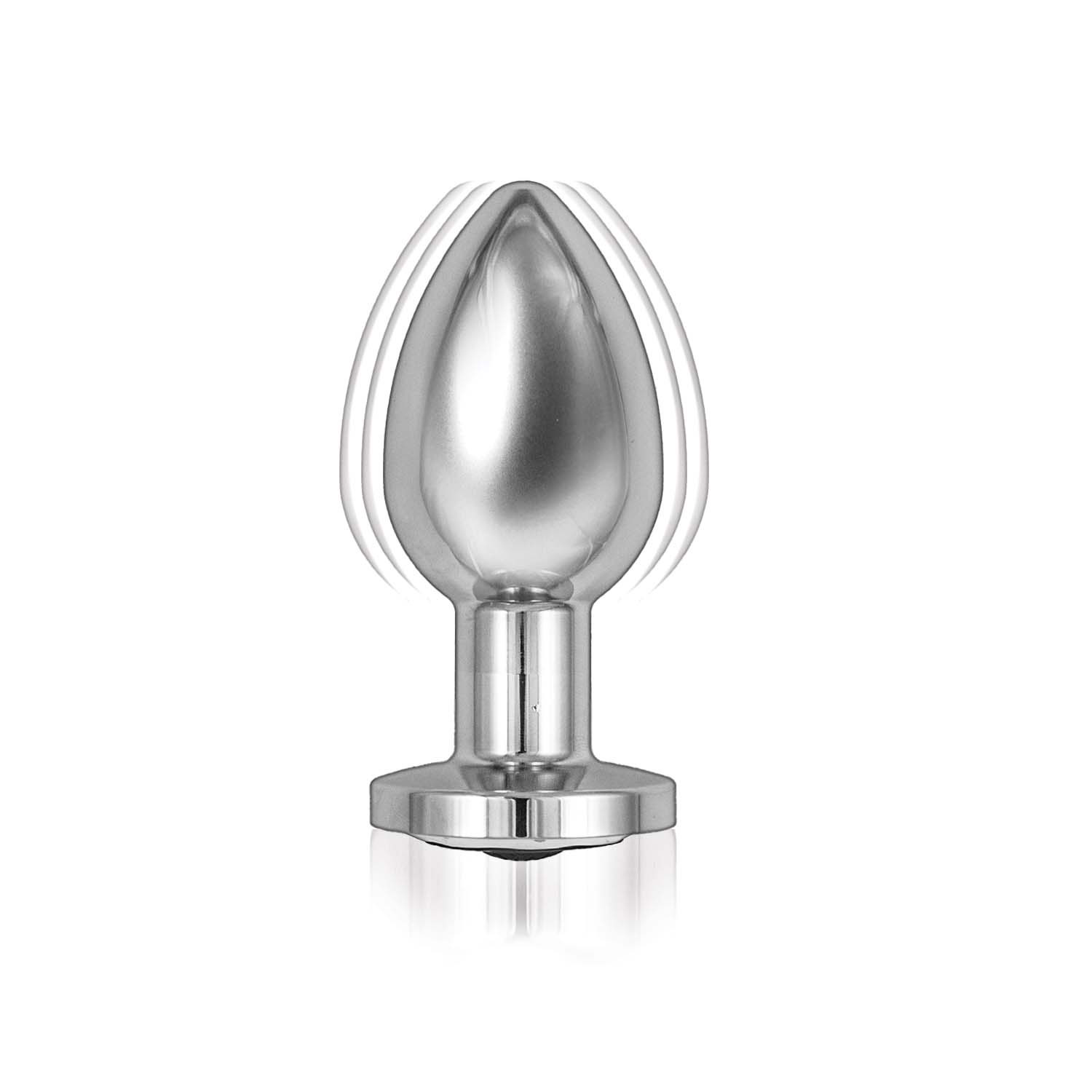 ass sation remote vibrating metal plug silver