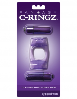 fantasy c ringz duo vibrating super ring purple fantasy c ringz duo vibrating super ring purple