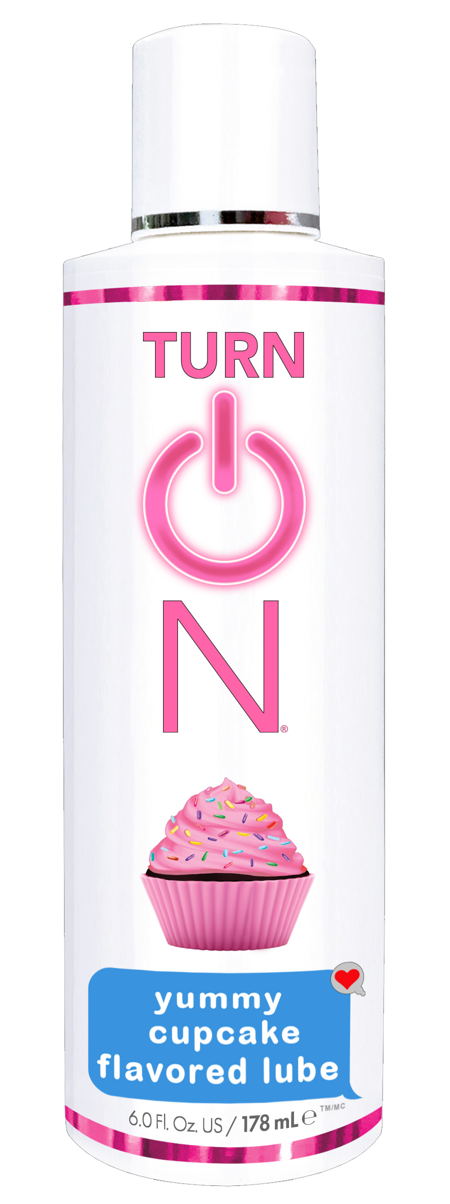 turn on yummy cupcake flavored lube 6 fl. oz.