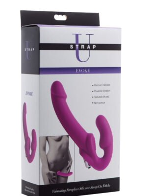 evoke vibrating strapless silicone strap on dildo evoke vibrating strapless silicone strap on dildo