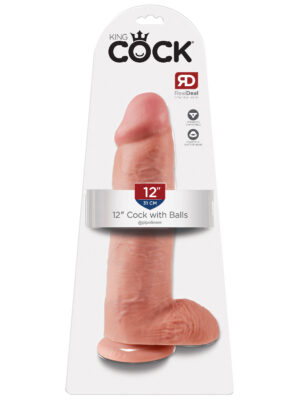 king cock 12 inch cock with balls flesh