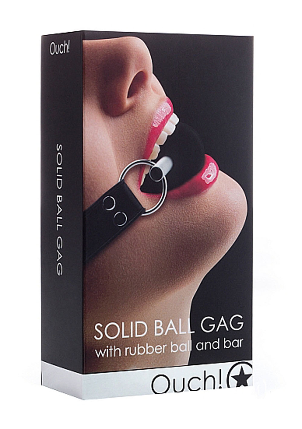 solid ball gag black