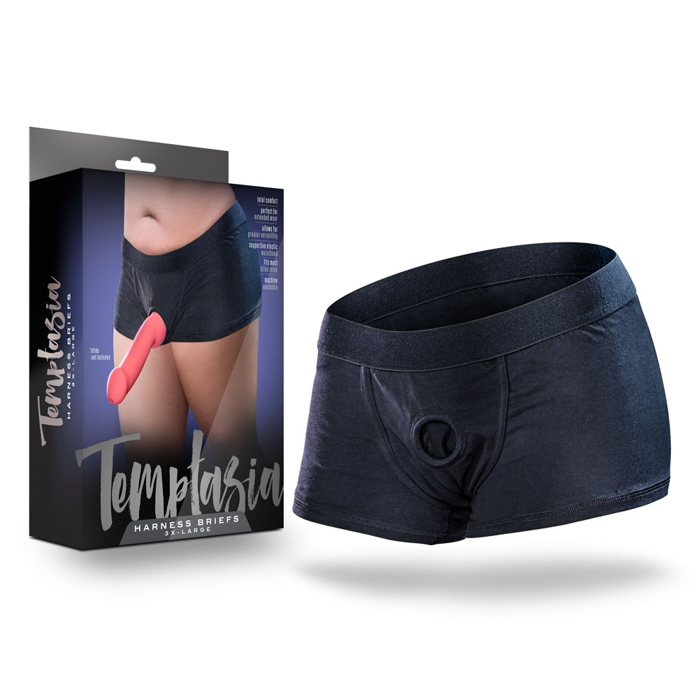 temptasia harness briefs 3xl black