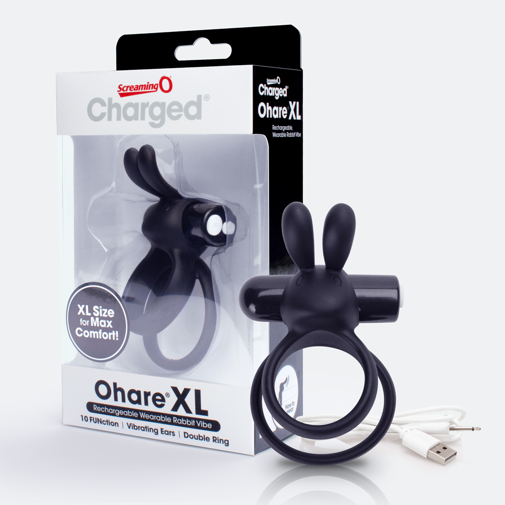 charged ohare xl wearable rabbit vibe black 6 count box