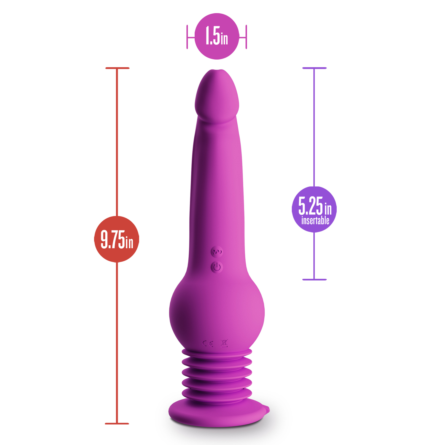 impressions new york gyro quake dildo purple