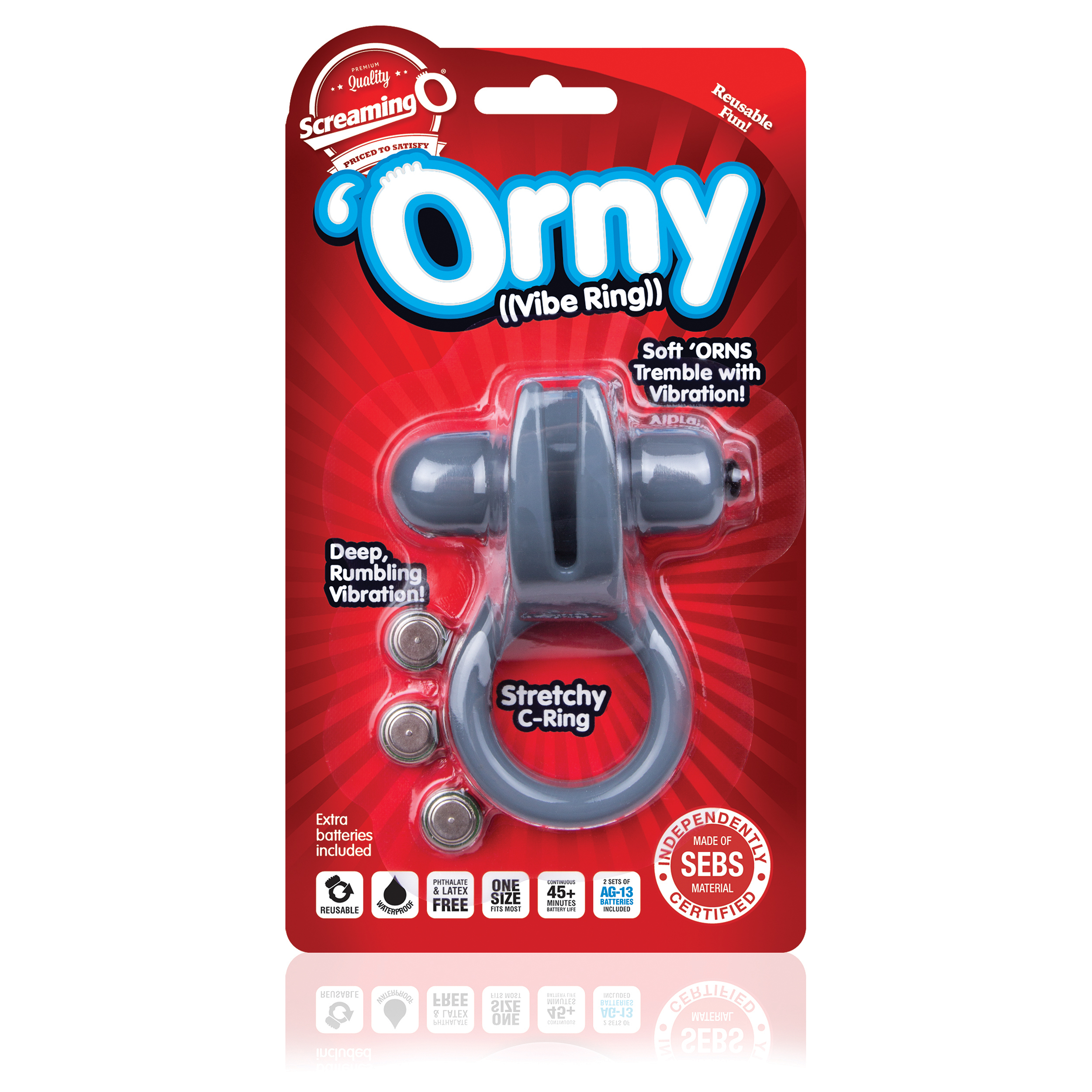 orny vibe ring grey 6 count