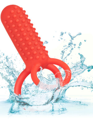 silicone rechargeable vertical dual enhancer red