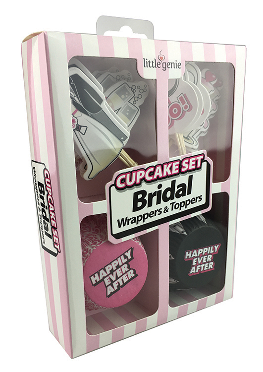cupcake set bridal wrappers & toppers