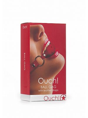 ball gag with leather straps red ball gag with leather straps red