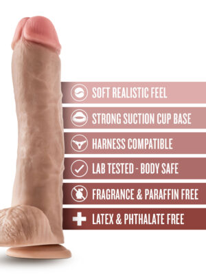 dr. skin mr. savage 11.5 inch dildo with balls beige