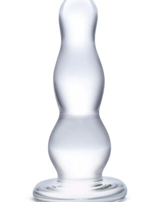 4 inch glass butt plug
