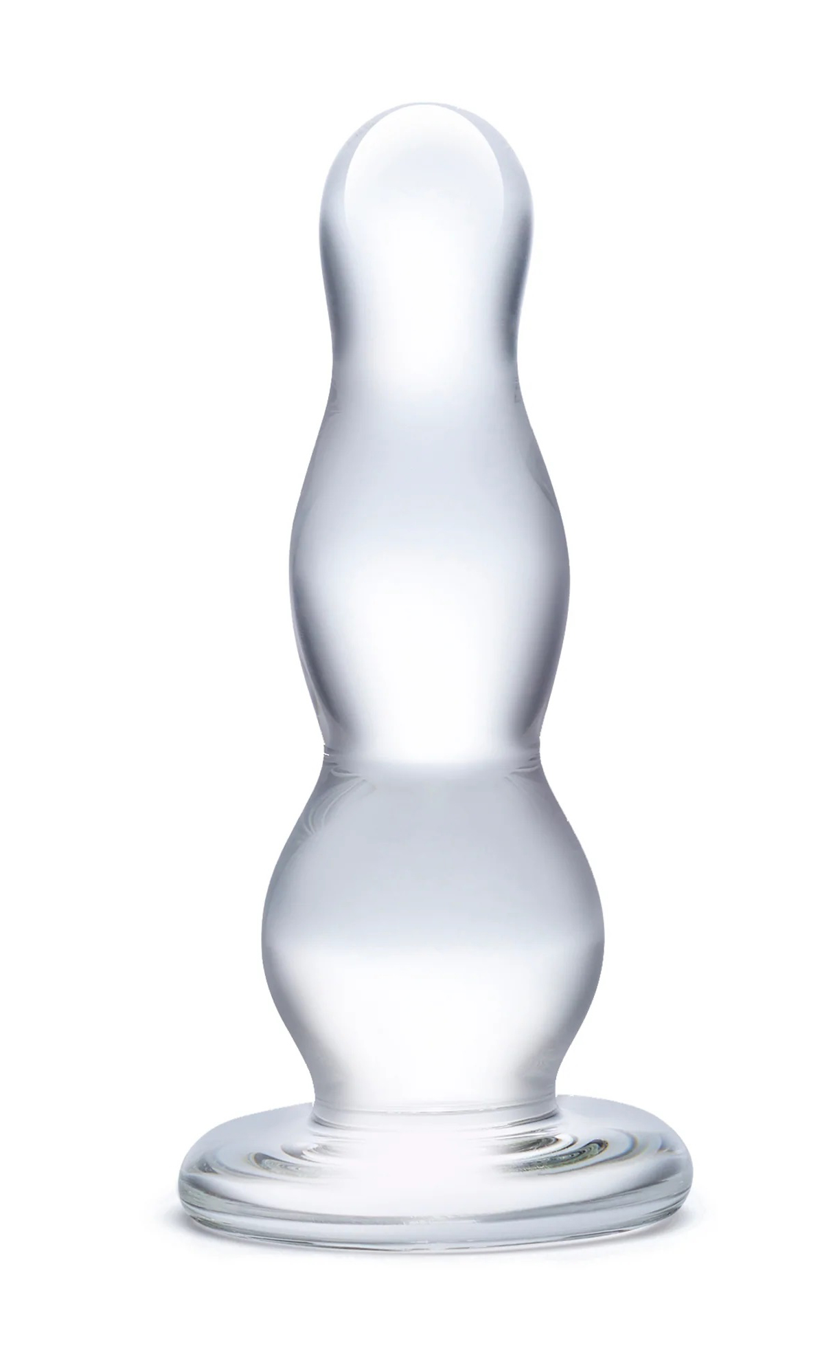 4 inch glass butt plug