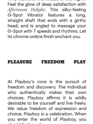 playboy pleasure afternoon delight g spot vibrator ombre
