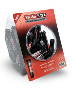 swiss navy premium silicone anal lubricant 100 count bowl 10ml bottles