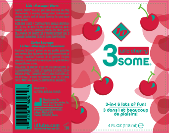 3some 3 in 1 lubricant wild cherry 4 fl. oz.