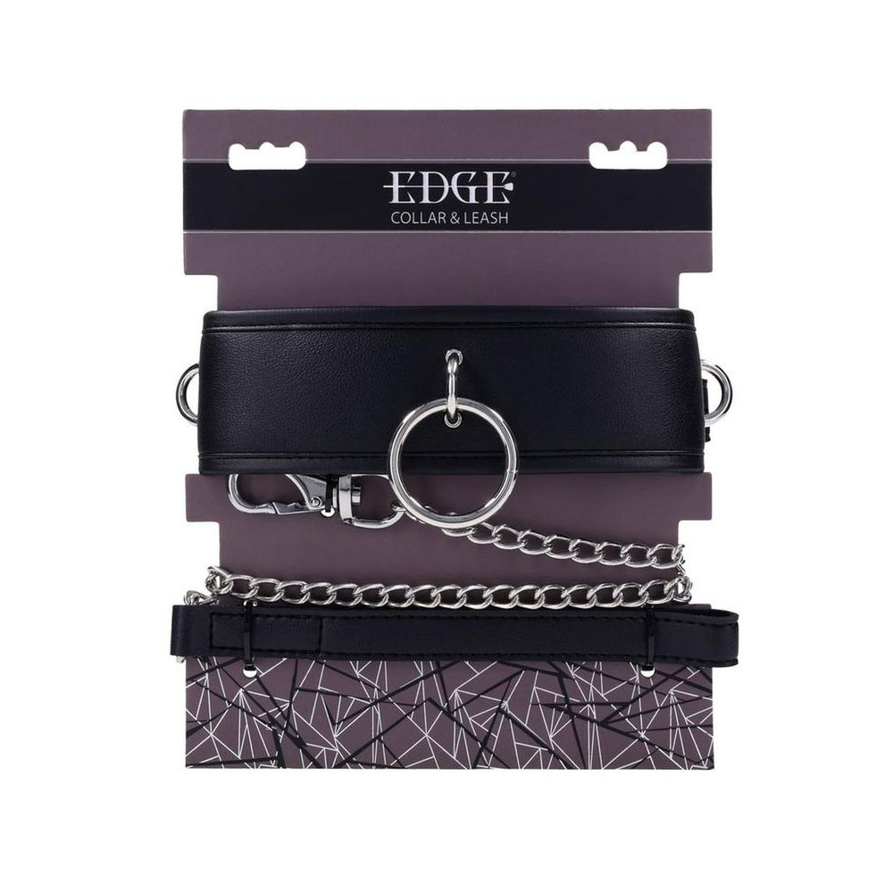 edge collar and leash black