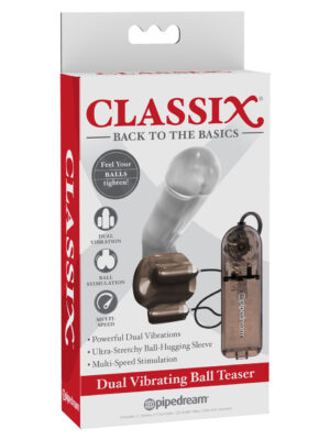 classix dual vibrating ball teaser black/smoke