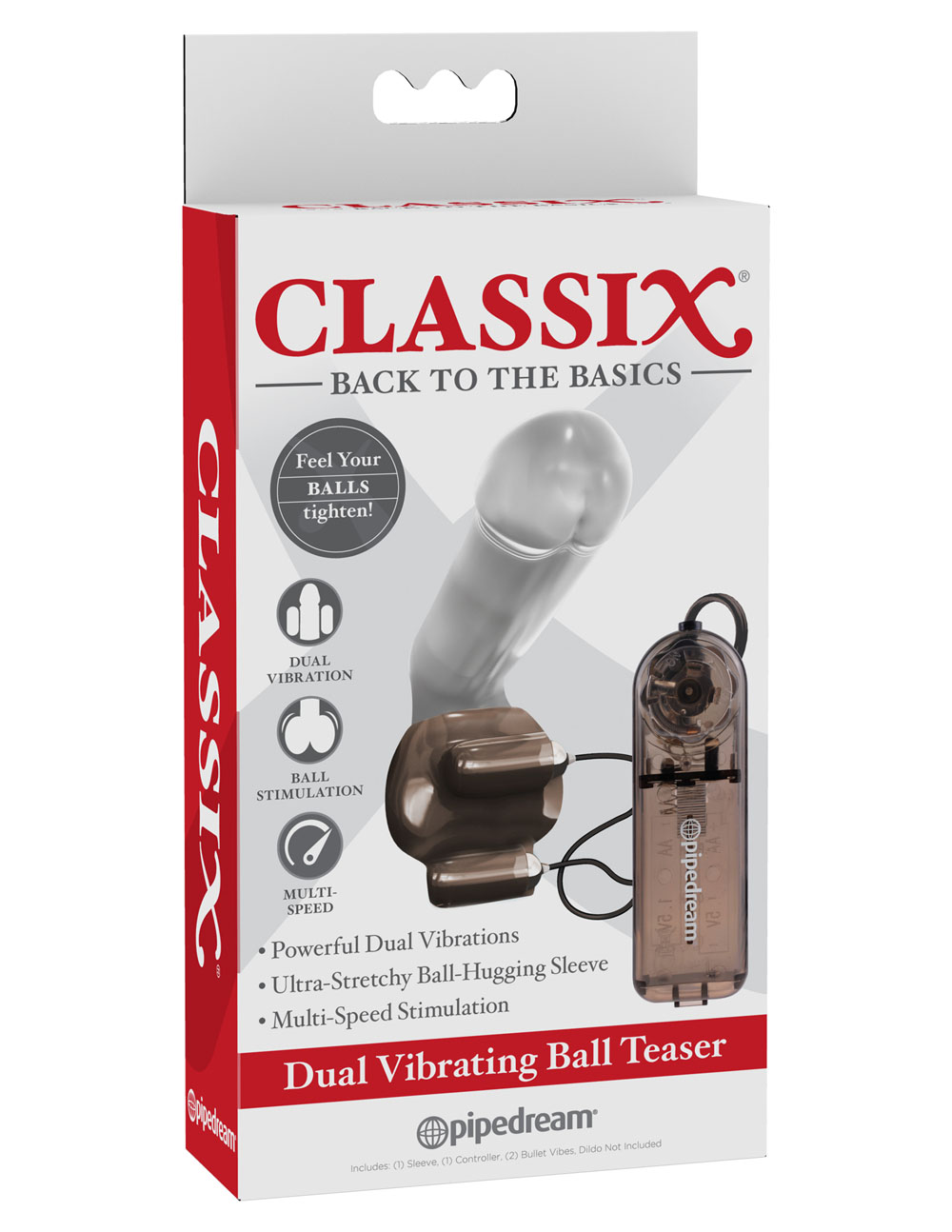 classix dual vibrating ball teaser black/smoke
