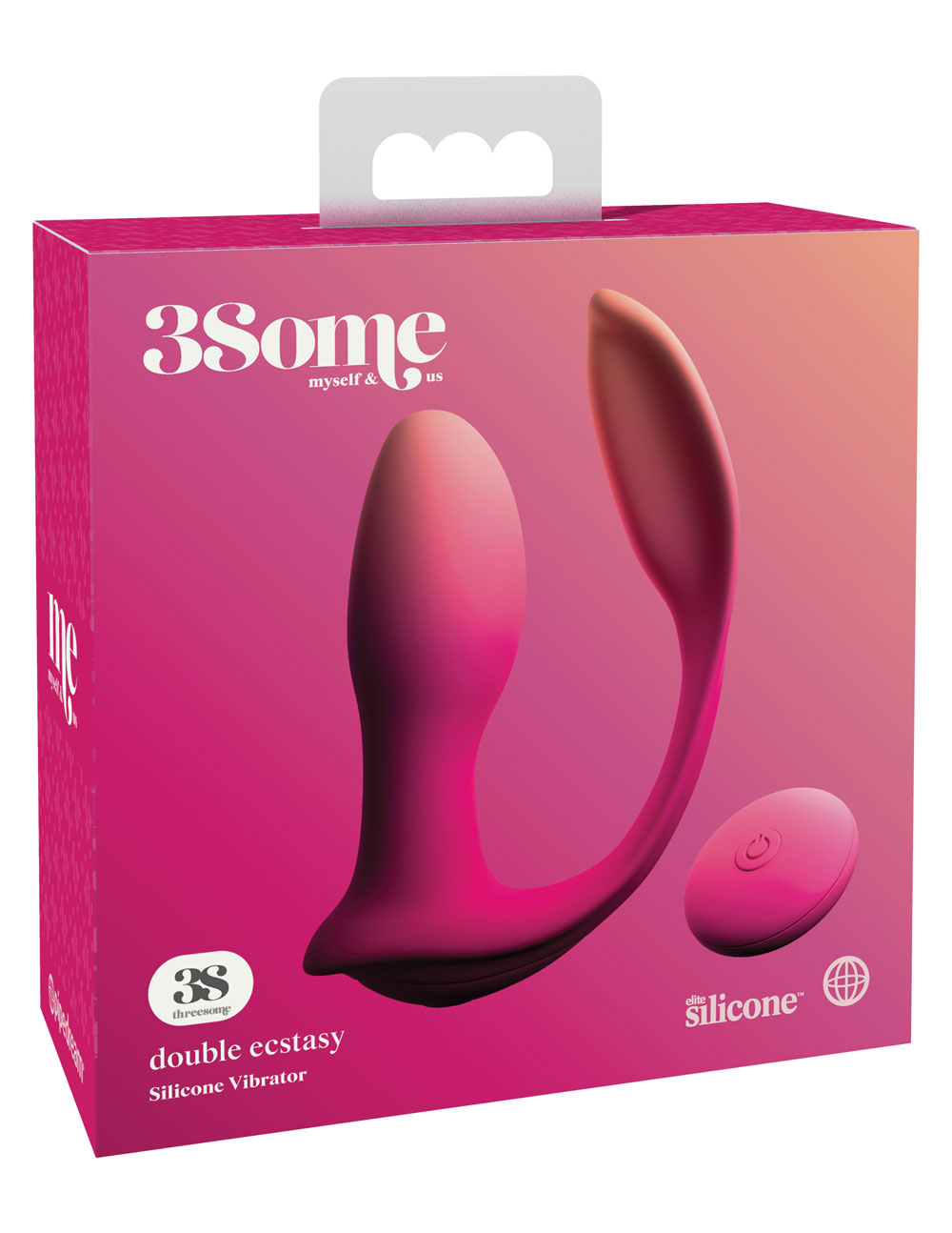 threesome double ecstacy silicone vibrator pink