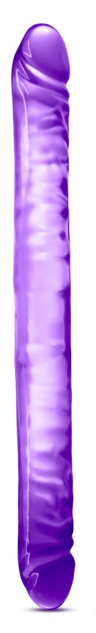 b yours 18 inch double dildo purple