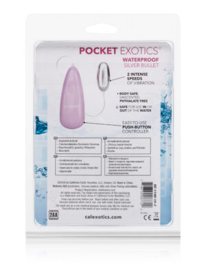 pocket exotics waterproof silver bullet pink