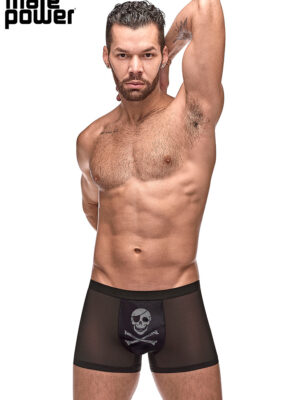 private screening skull pouch short black