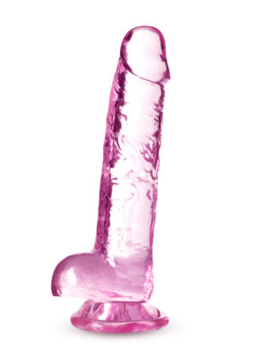 naturally yours 7 inch crystalline dildo rose