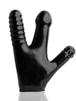 claw textured glove black