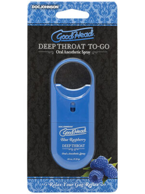 goodhead deep throat spray to go blue raspberry .33 oz.