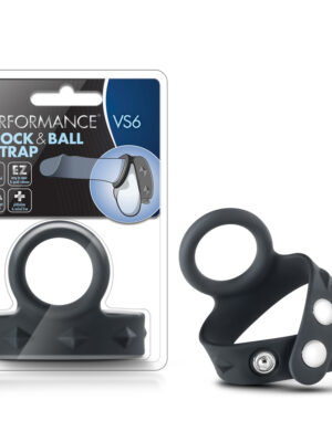 performance vs6 silicone cock & ball strap black