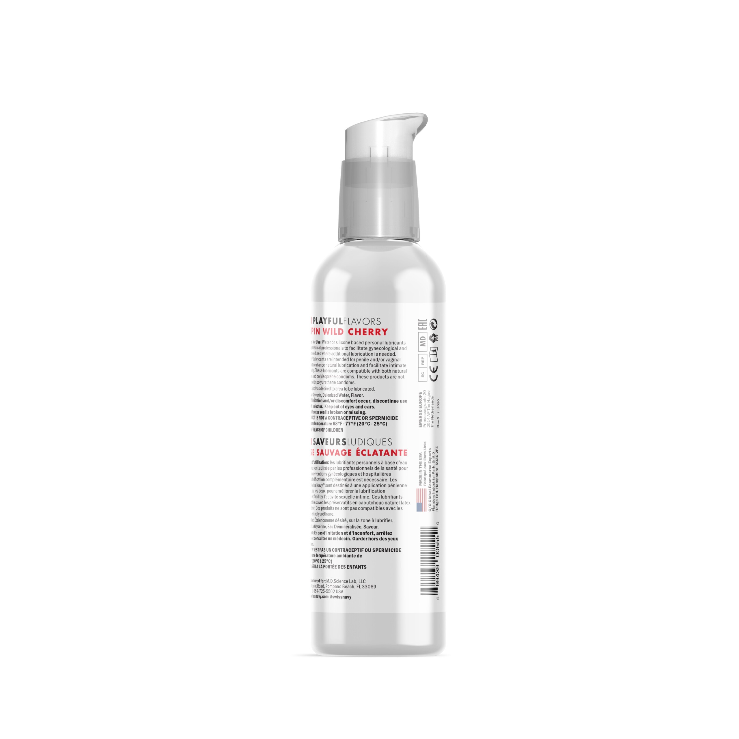 swiss navy 4 in 1 playful flavors pop'n wild cherry 4 fl. oz.