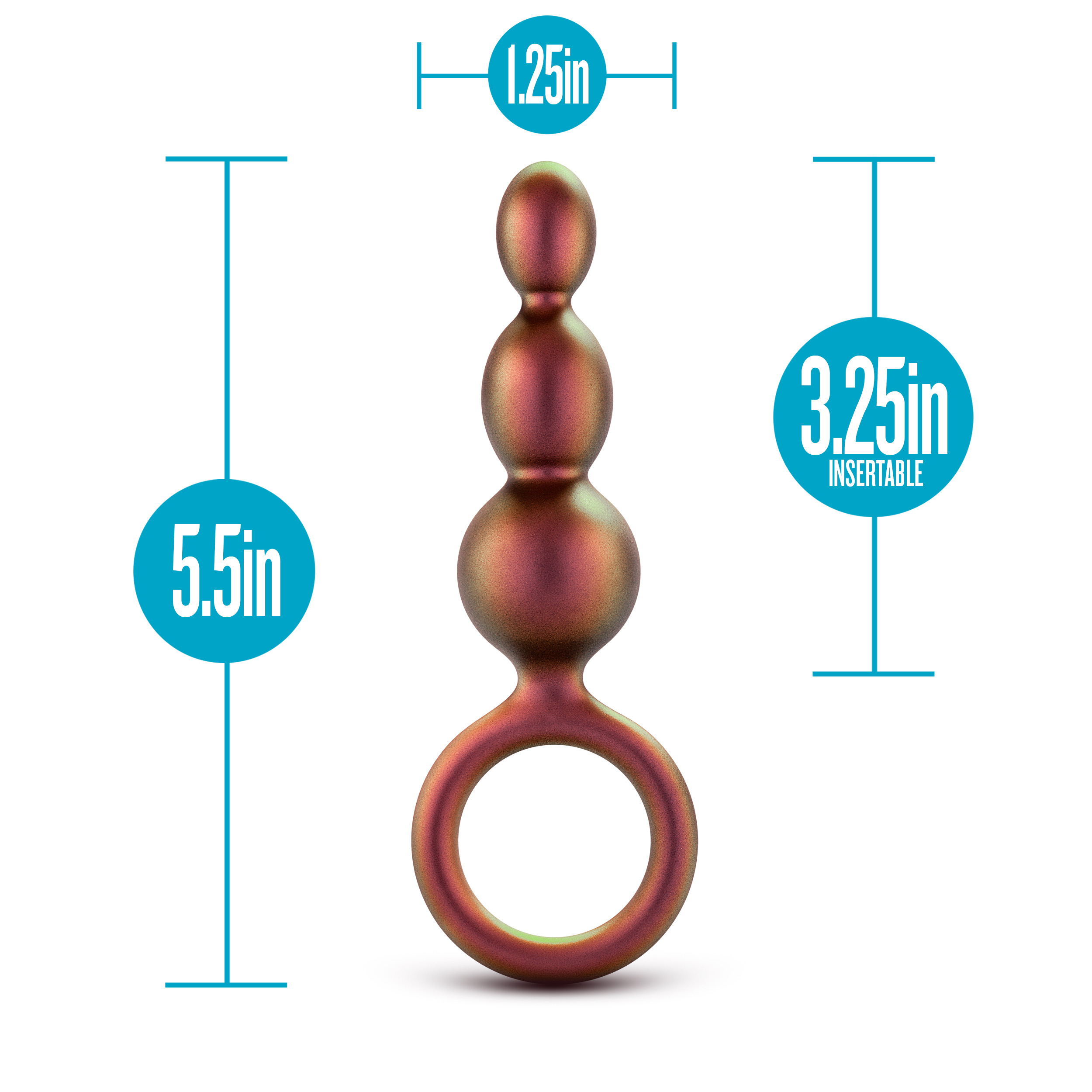 anal adventures matrix beaded loop plug copper