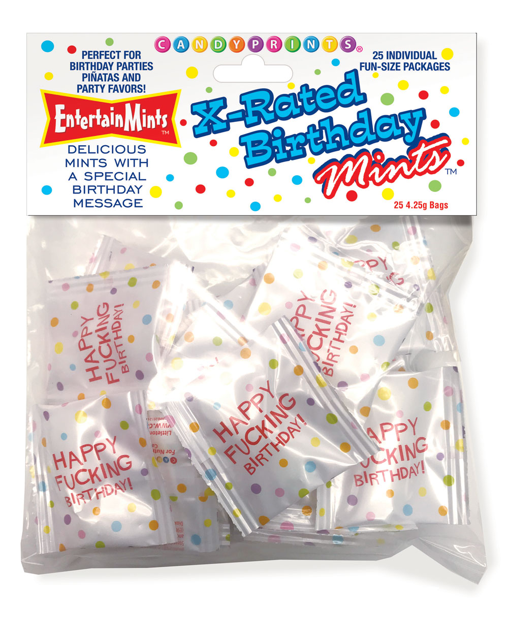 x rated birthday mints 25 individual fun size packages