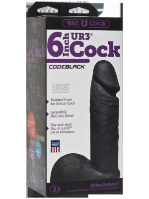 vac u lock codeblack 6 inch ultraskyn cock