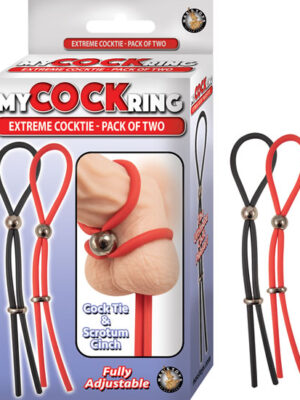 my cockring extreme cocktie pack of two black/ red