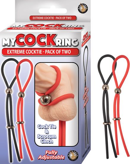 my cockring extreme cocktie pack of two black/ red