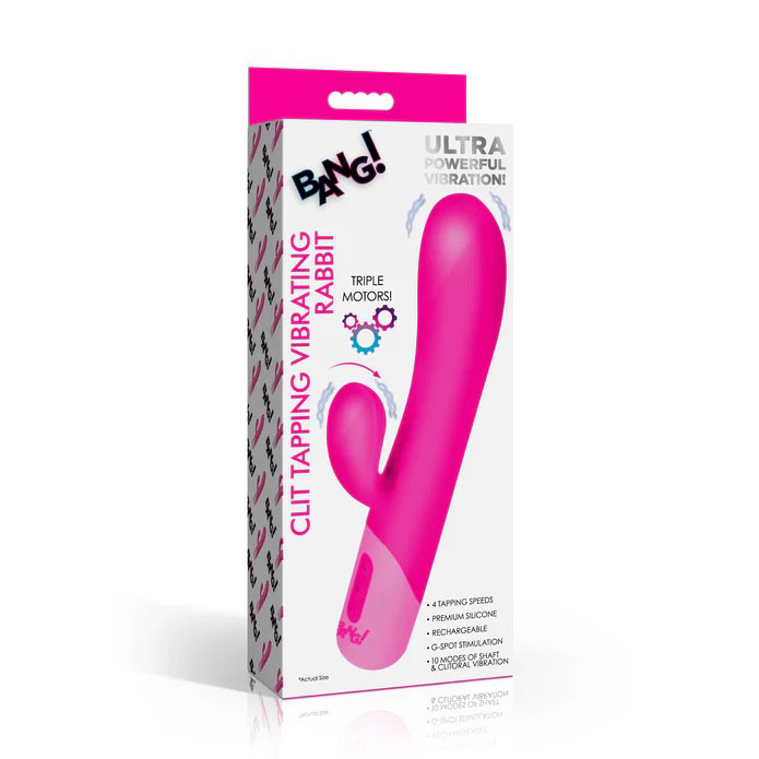 clit tapping vibrating rabbit pink