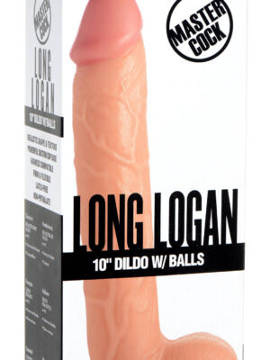 long logan 10 inch dildo with balls light long logan 10 inch dildo with balls light