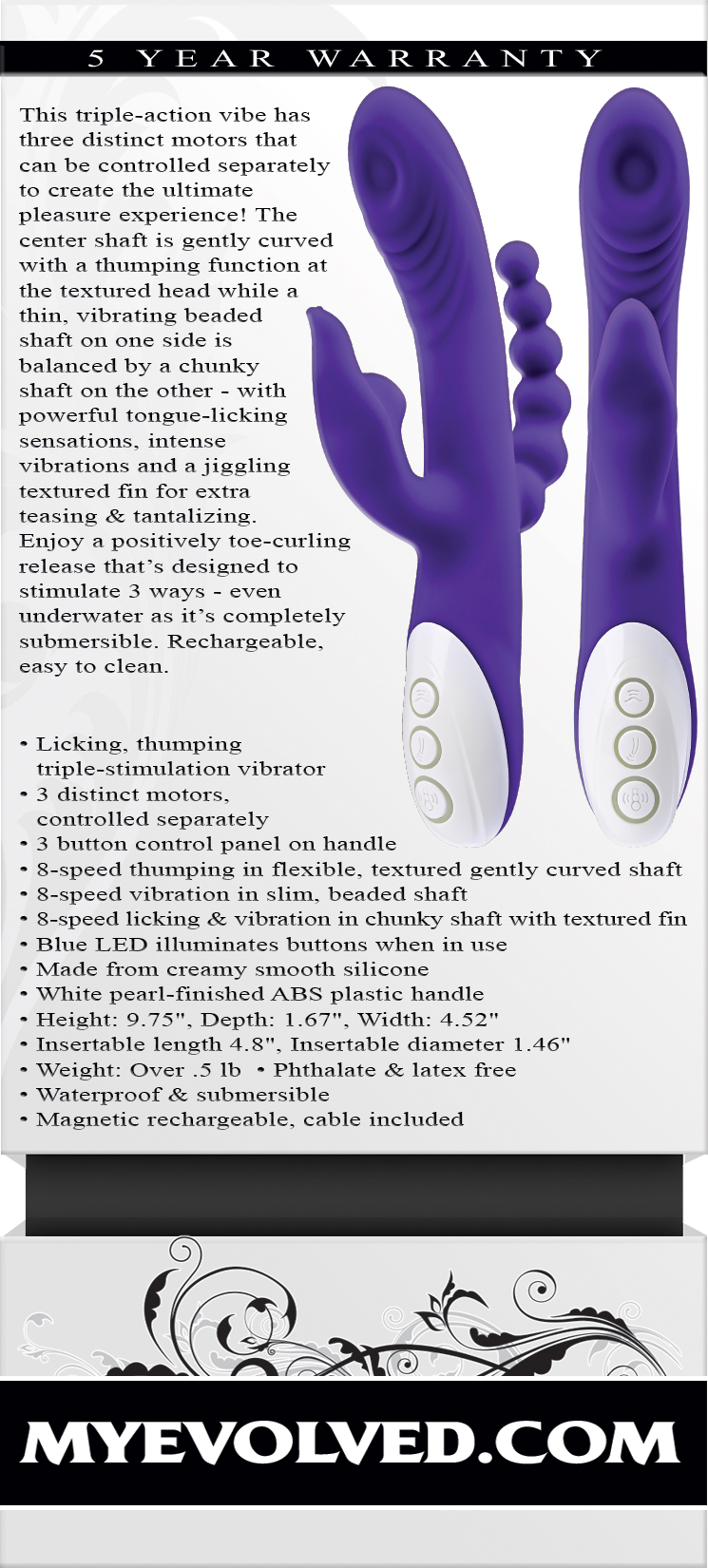 lick me triple stim vibe purple lick me triple stim vibe purple