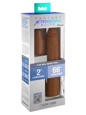 fantasy x tensions elite 8 inch sleeve with 2 inch plug tan