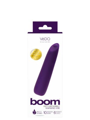 boom rechargeable warming vibe deep purple